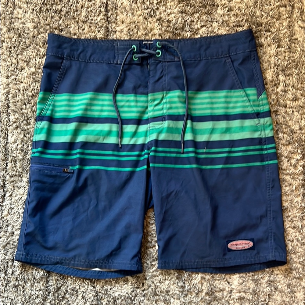 Vineyard Vines Blue and Green Swim Shorts